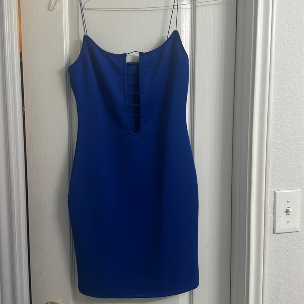Mini blue dress